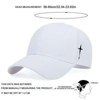 Unisex Simple Cross Embroidery Baseball Caps Spring and Autumn Outdoor Adjustable Casual Hats Sunscreen Hat - Image 6