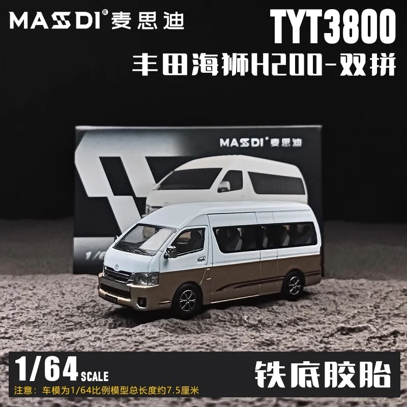 New In Stock Masdi 1:64 Toyota Hiace H200 Alloy Miniature Diecast