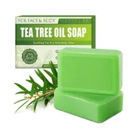Savon à l'arbre à thé pour l'acné du visage et du corps, 100g, barre de savon à l'huile d'arbre à thé pour le visage et le corps, nettoyant naturel pour la peau grasse, sèche et démangeaisons 1