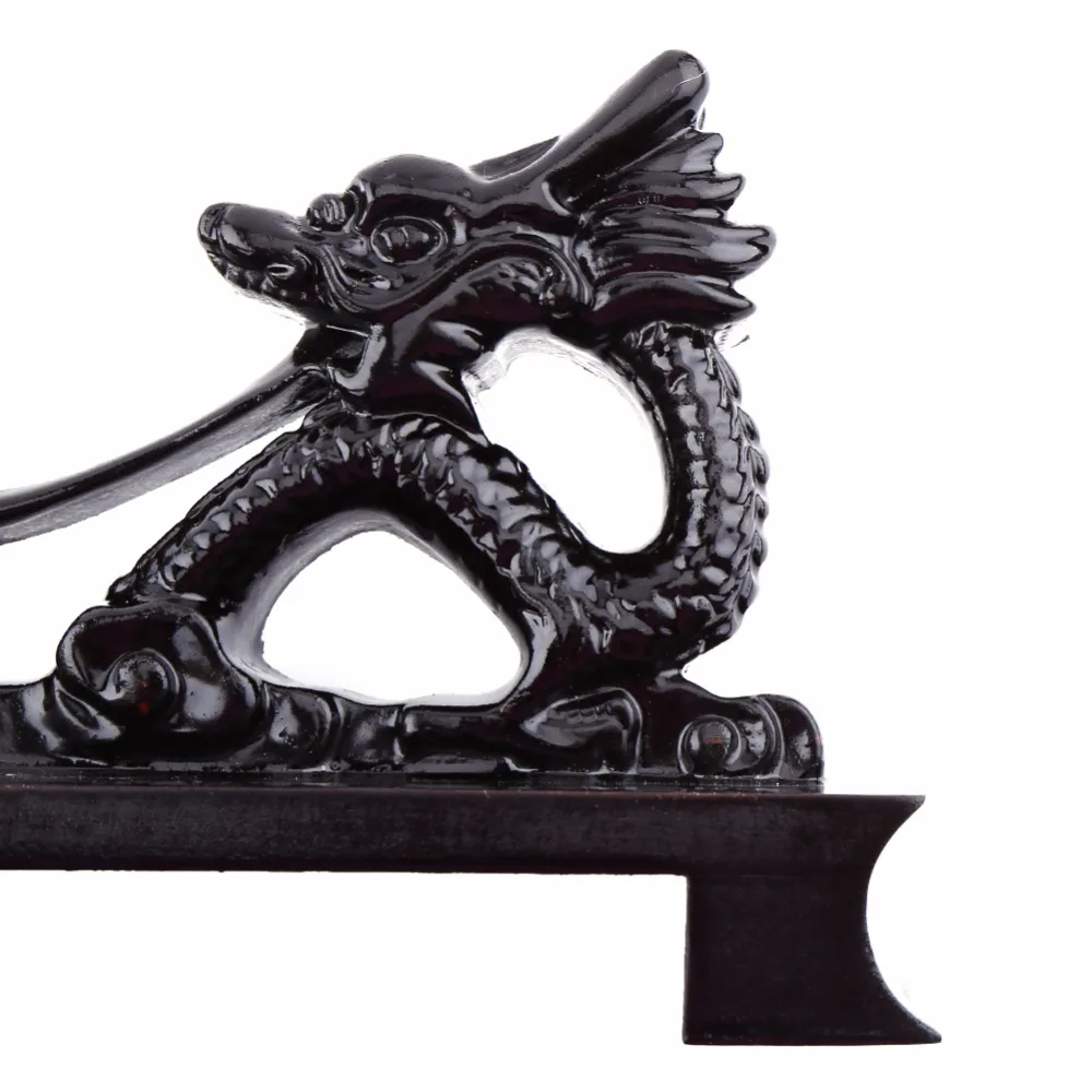 Black Wood Chinese Dragon Shaped Sword Holder Japanese Metal Samurai Sword Katana Bracket Display Stand Anime Knife Rest Cartoon 3
