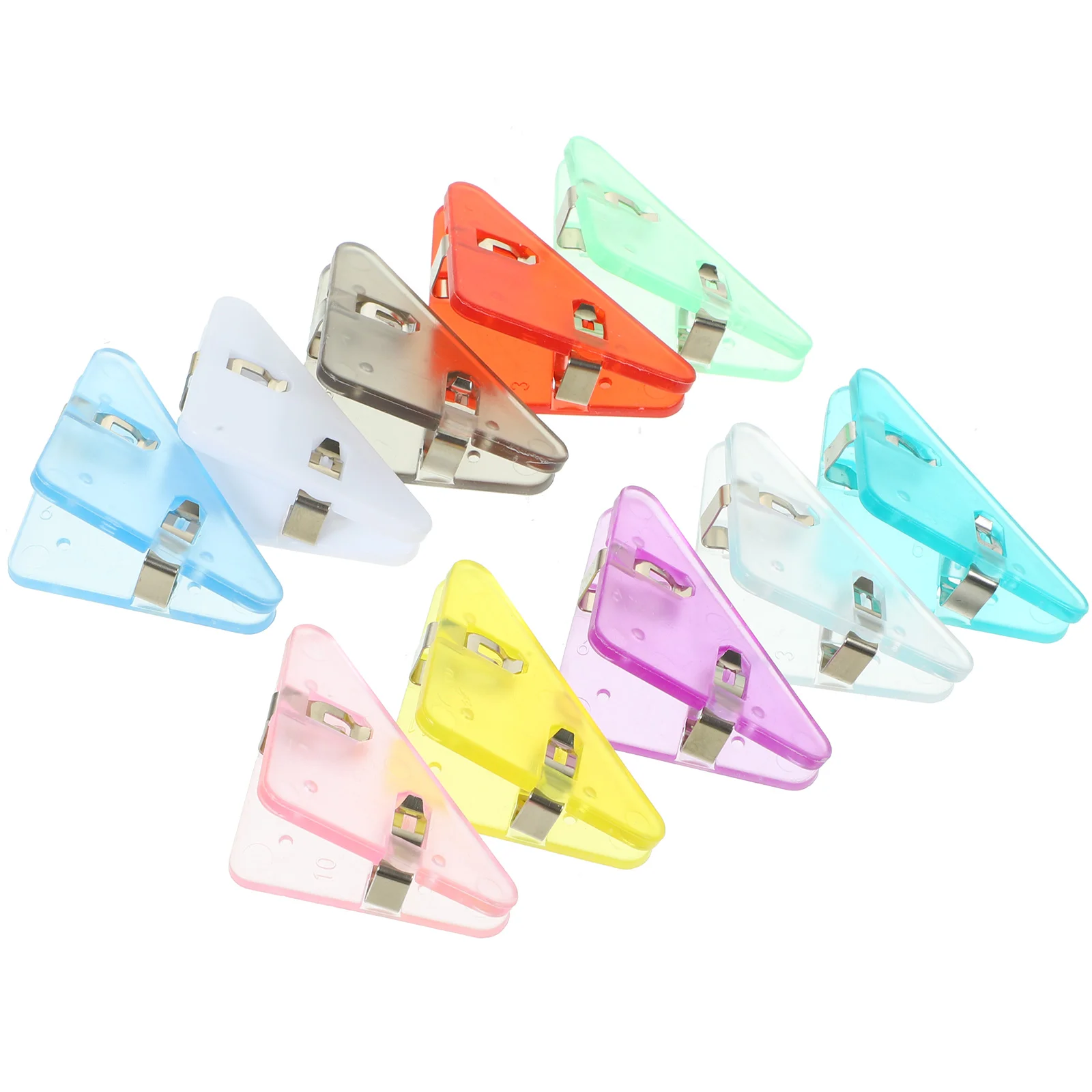 

40Pcs Corner Paper Clips Triangle File Corner Clip Transparent Bookmark Colorful Document Clip Protection Book Page Clip Binder