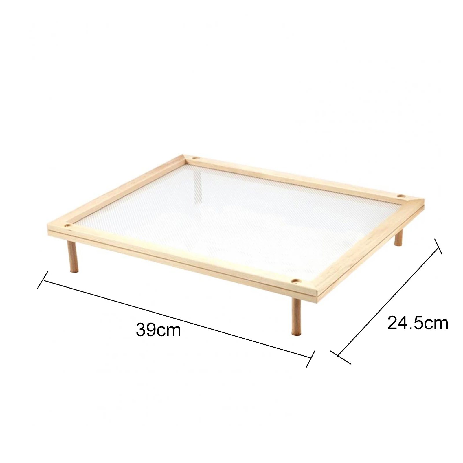 Wooden Pasta Drying Rack Reusable Multipurpose Fresh Food Dryers Stackable Chili Air Drying Stand Noodle Tray with Net