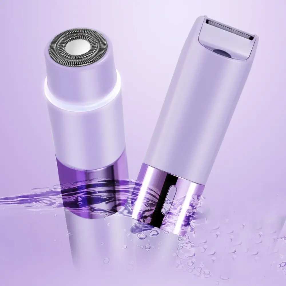 2 in 1 USB Rechargeable Electric Razor Double Head Waterproof Women Shaver Cordless Hair Trimmer For Underarm Face Leg