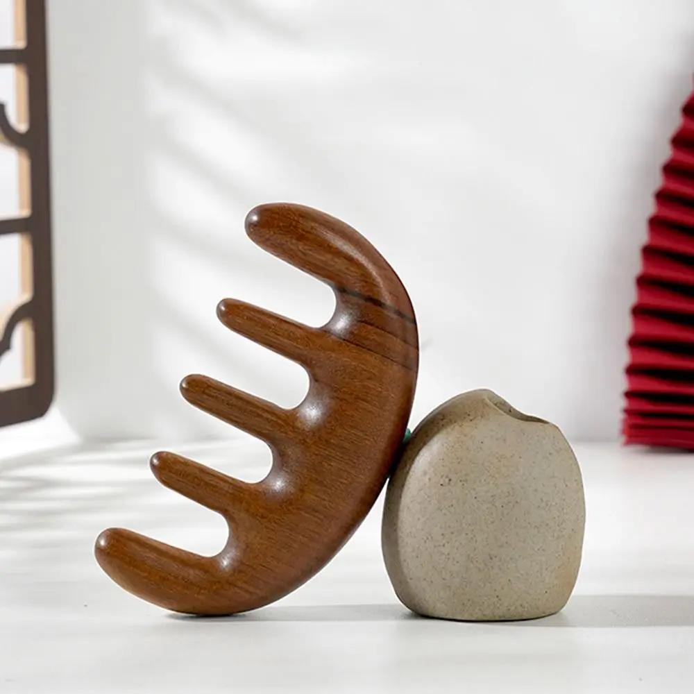 

Meridian Scrapping Sandalwood Massage Comb Wooden Anti-static Scalp Massage Brush Stimulation Reflexology Relaxation Therapy