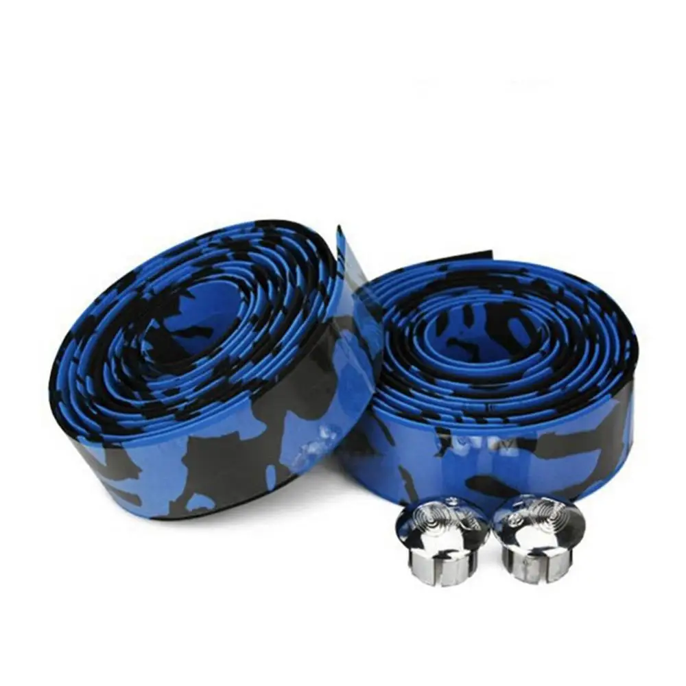 Road Bike Handlebar Camouflage Cycling Handle Belt Cork Wrap With Bar Plugs 5 Colors