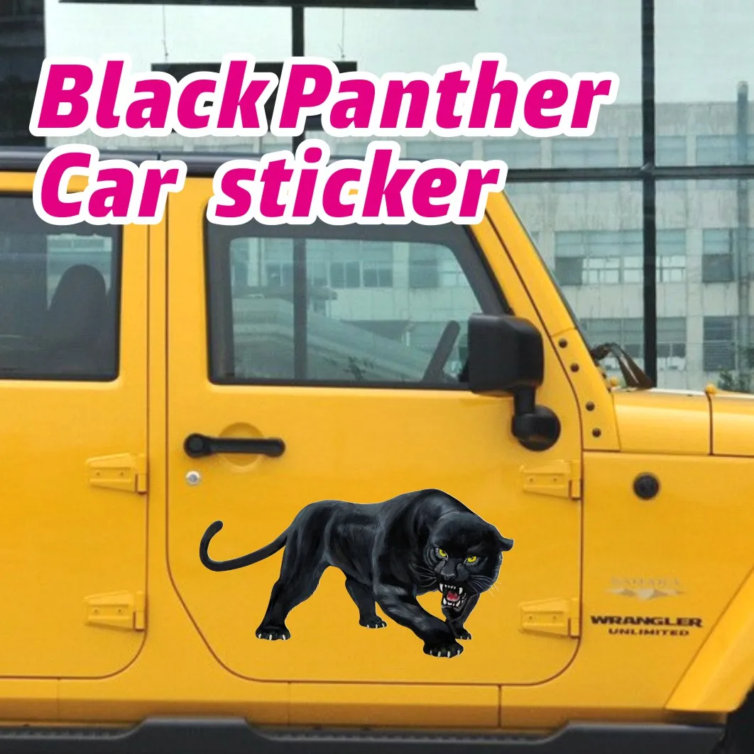 

Car Sticker Animal Black Panther Roaring Colorful Funny and Decals Auto Styling Removable Waterproof Sun Protection PVC