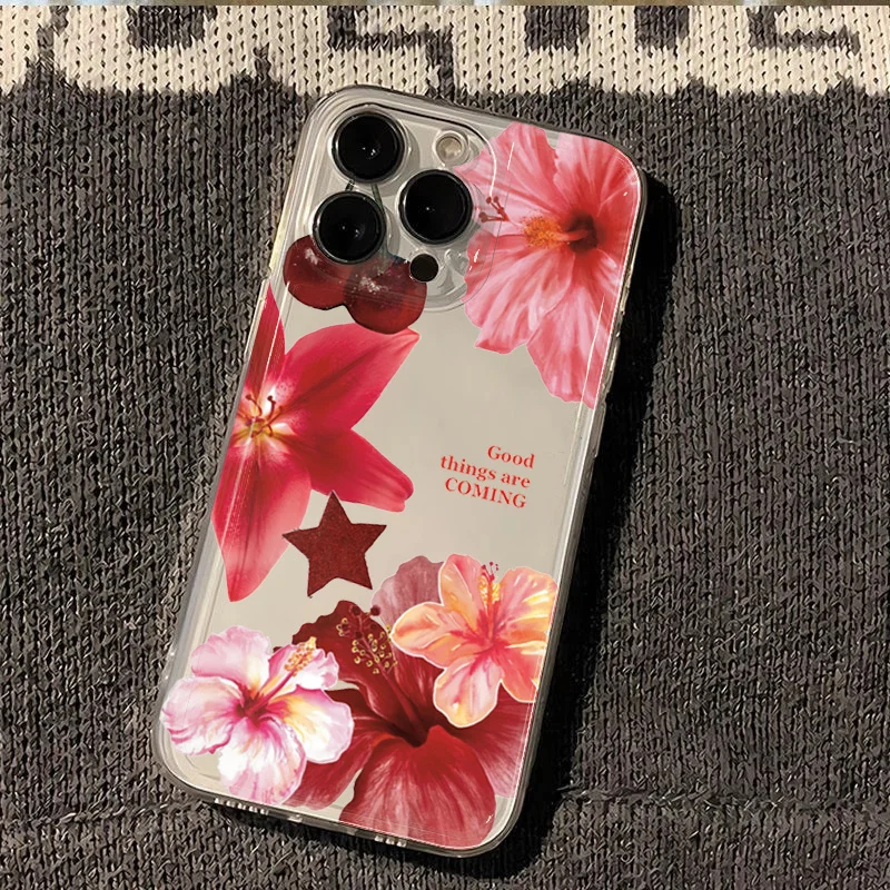 Lily Flower Floral Clear Soft Phone Case