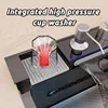 Stainless Steel Waterfall Kitchen Sink Embossed Extra Large Single Slot With Knife Holder Cup Wash Multifunctional Washbasin 6