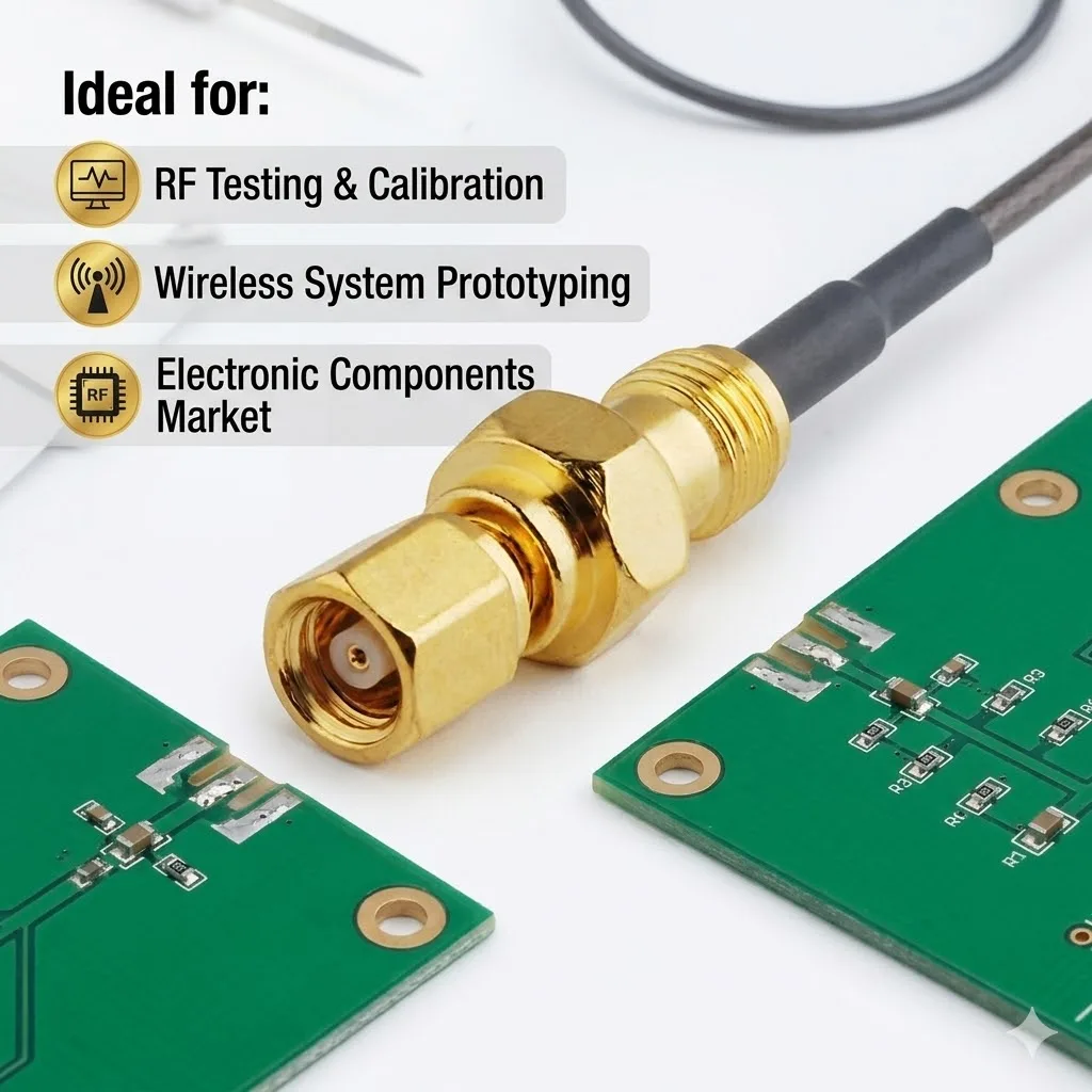 SMA Female to SMC Male RF Coaxial Adapter Connector