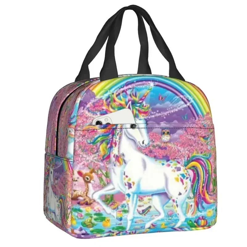 

Unicorns Horse Magical Art Insulated Lunch Bag for Women Portable Cooler Thermal Lunch Box Office Work School