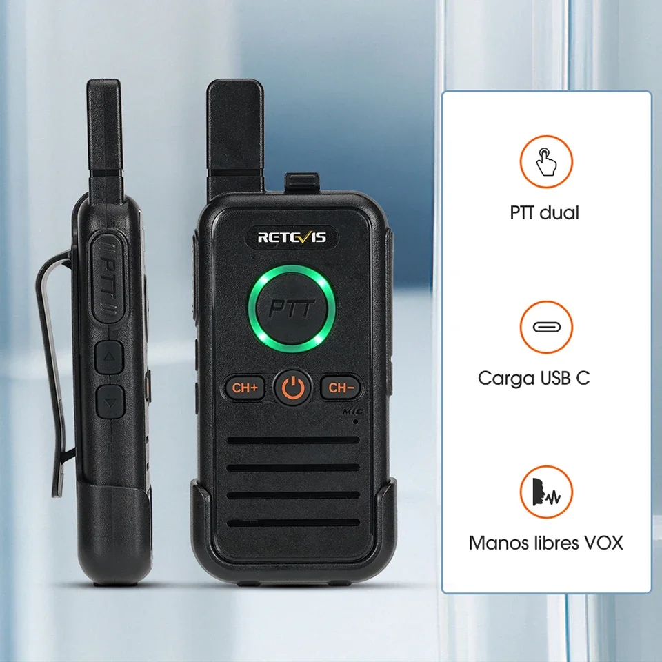 2 шт., портативная рация с двумя PTT-портами, 1100 мАч