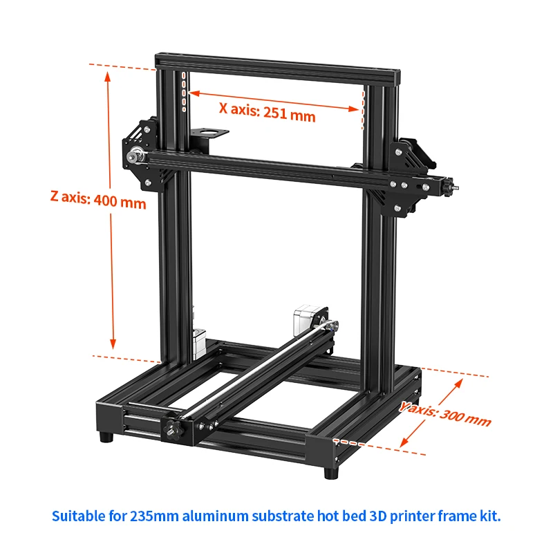 Kit de Estrutura do Quadro da Impressora 3d Ender3 Adequado para 235 mm 310 mm Perfil do Viveiro 2040 4040 para Faça Você Mesmo Prusa i3 Peças da Impressora 3d - Imagem 3