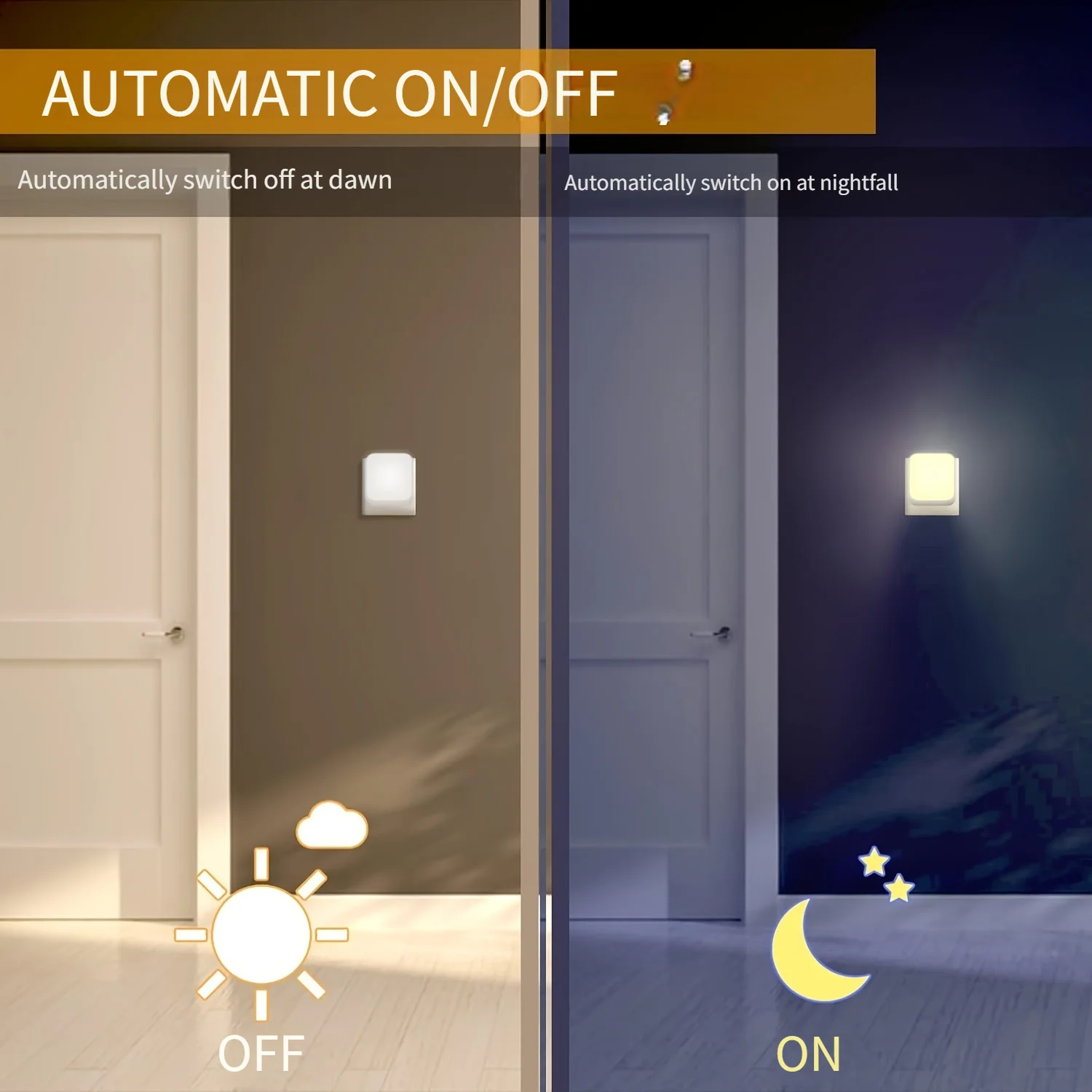 Night Light Plug In Wall, Motion Sensor Lights Indoor With 3 Modes (AUTO/ON/Off),Plug In Night Lights For Baby,Kids,Kitchen, Bedroom, Corridor - View #5