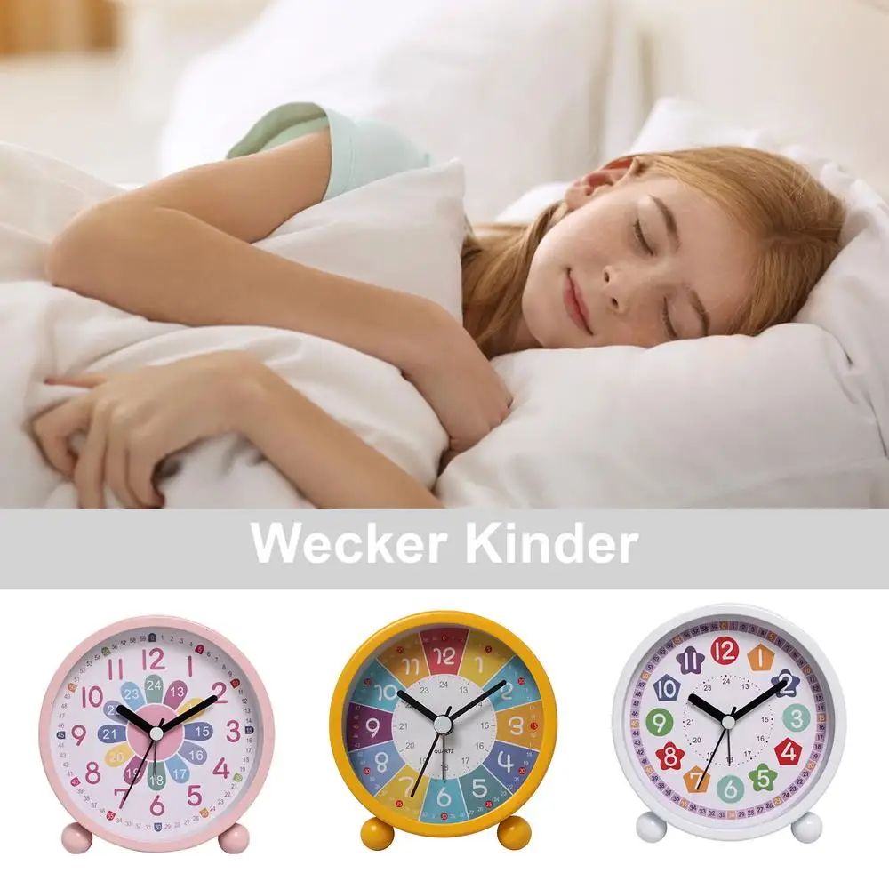 Description Picture 4 of itemLearning Clock For Kids Analog Alarm Clock For Children Time Learning Room Wall Decor Alarm Clock For Kids Teenagers Boys Girls