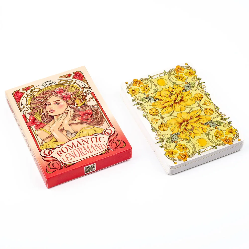 Cards 37Pcs Romatic Lenormand Tarot Deck Full English Version Oracles Deck For Girl Board Games 10.2*7.2Cm