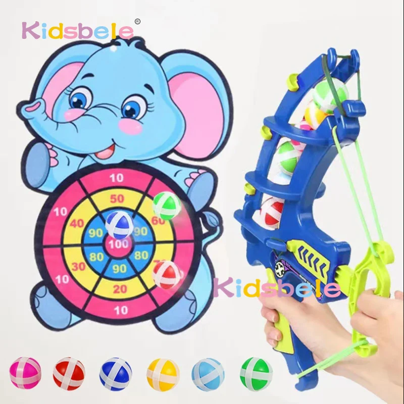 Bow Dart Board Toy For Kids Sticky Balls Indoor/Outdoor Archery Set Party Play Game Target Shooting Toys Boy Girl Birthday Gifts