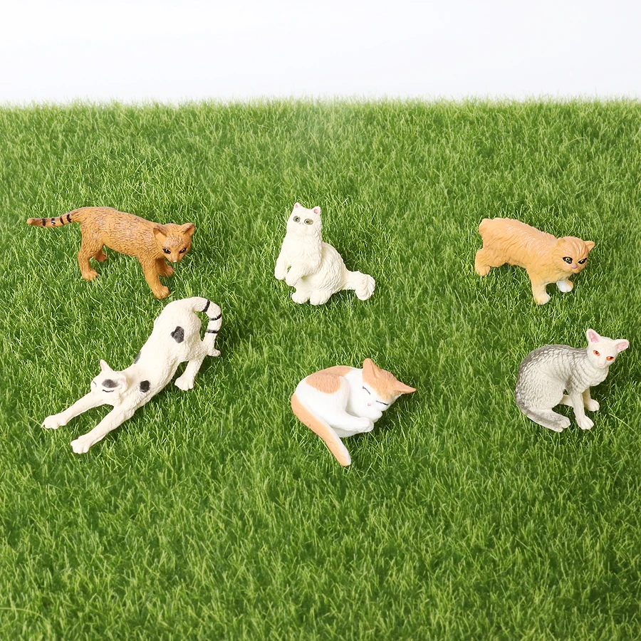 12 Statuette Mini Cani E Gatti Realistiche Per Bambini - Figure In Plastica Per Torte, Giardino E Collezione - 2