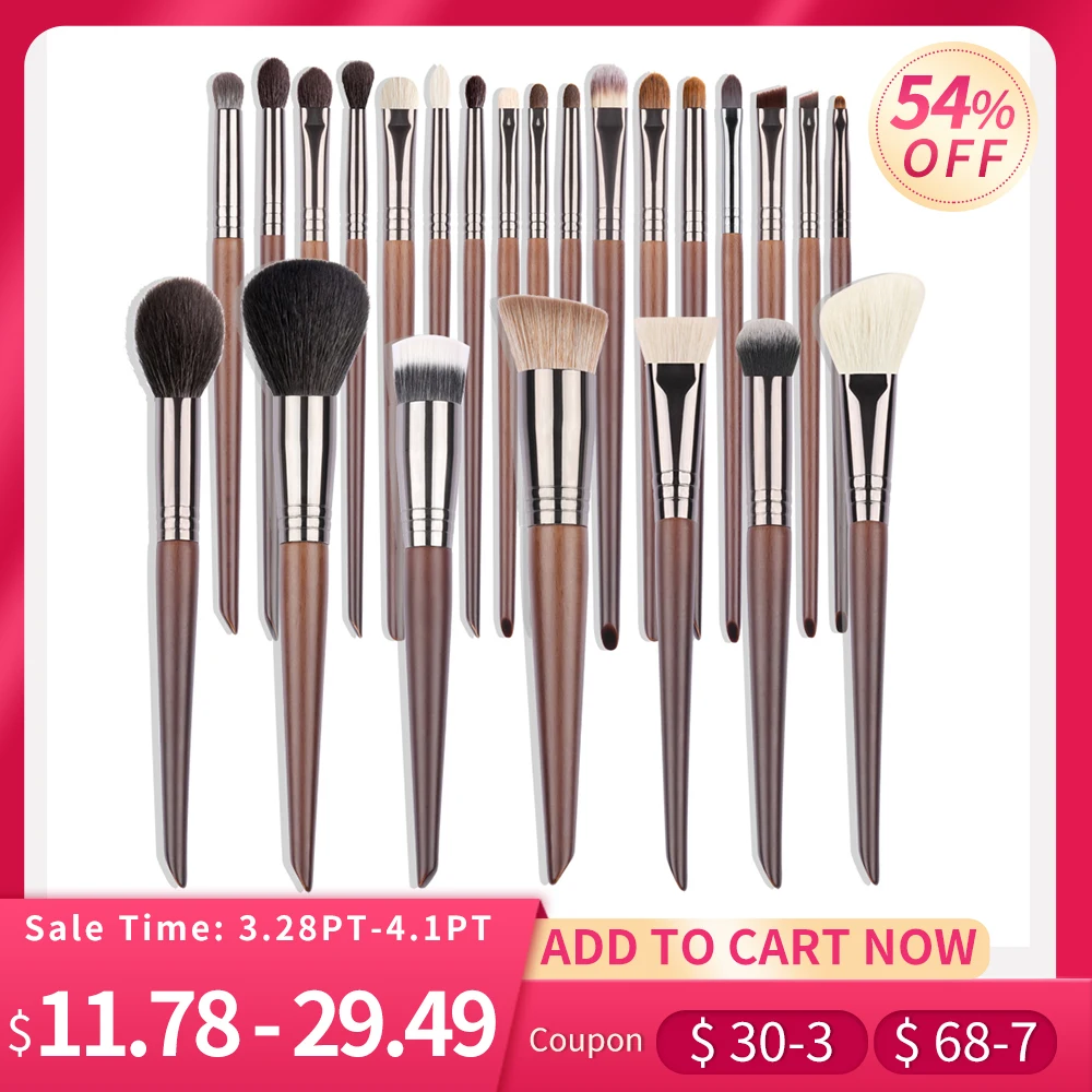 Natural Hair Professional Makeup Brush Set Cosmetic Tools Brushes Kit for Make Up Synthetic Foundation Concealer | Красота и здоровье