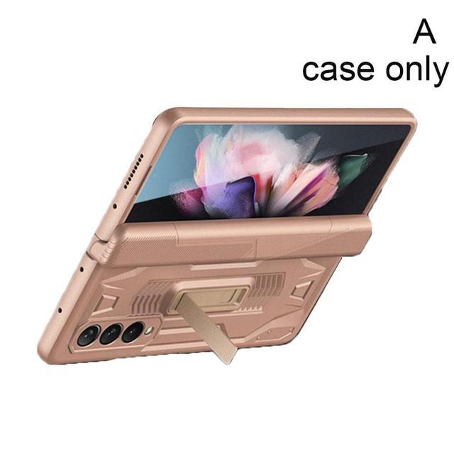 For Samsung Zfold3 Mobile Phone Shell Magnetic Suction Personality Creative W22 All-inclusive Bracket Shell With F S0B4