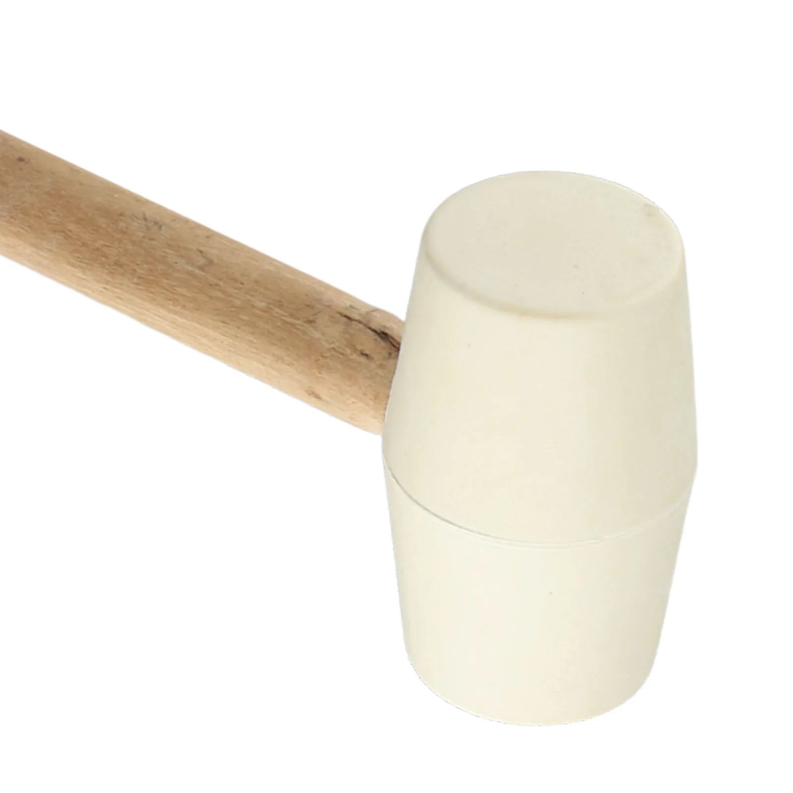 

Enhanced Rubber Hammer Mallet with Comfortable Wood Handle Perfect for Floor Tile Installation and Back Massage