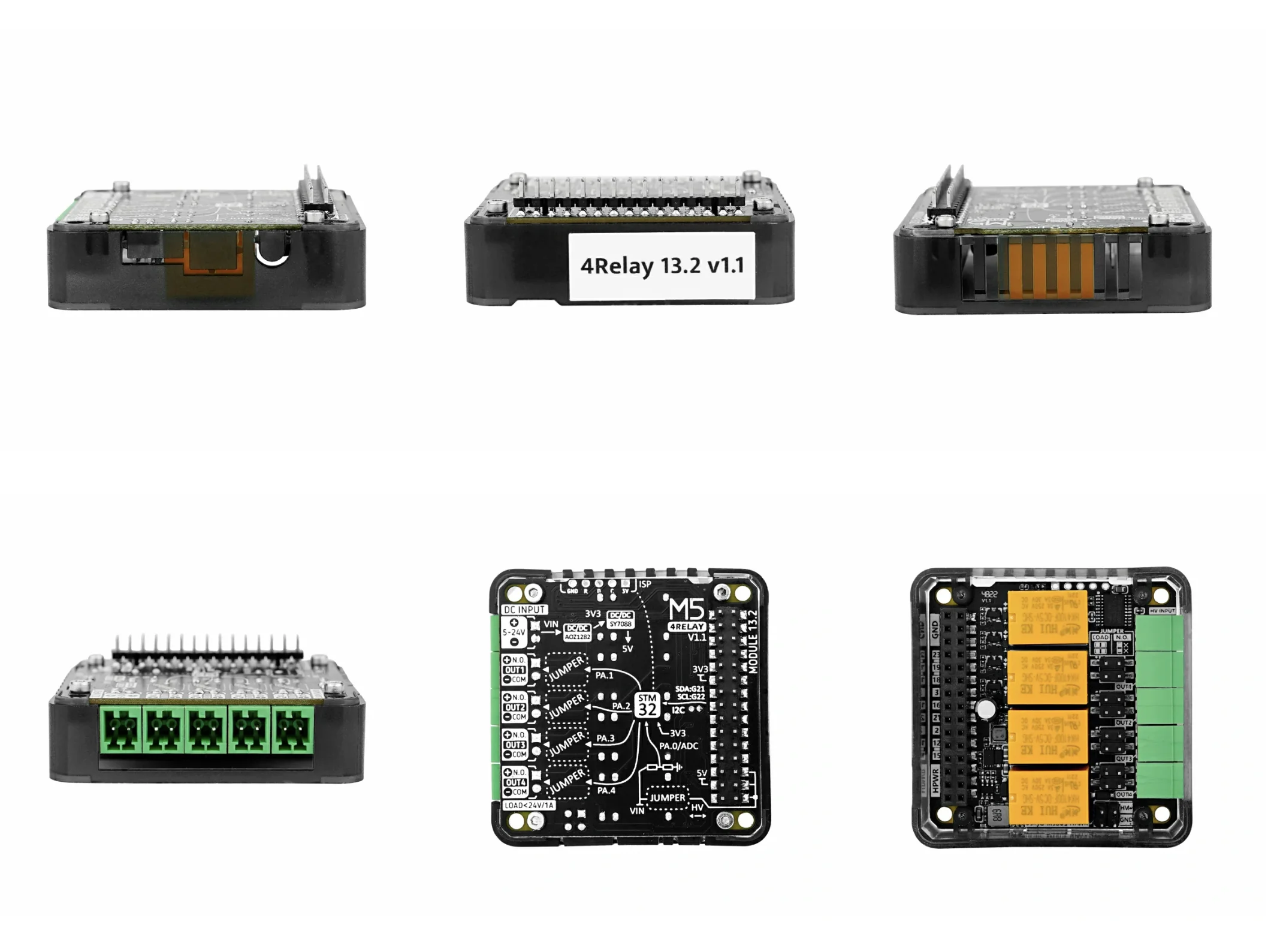 Official 4-Channel Relay 13.2 Module V1.1 (STM32F030)