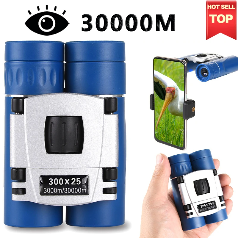 

300X25 Portable Telescope 30000M Powerful Binoculars Long Range Professional Mini BAK4 Prism IPX4 Waterproof HD Monocular