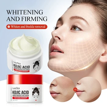 1/2 pz SADOER Crema Per Il Viso All'acido Cogico Idratante Lentiggine Rimozione Creme Schiarente Crema Per Il Viso Idratante Prodotti Per La Cura Della Pelle 1