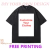 Customized Washed Denim Dirtyfit Style Tops T-shirt Casual Personalized Tops Cotton Fashion Short Sleeve DIY Tee 1