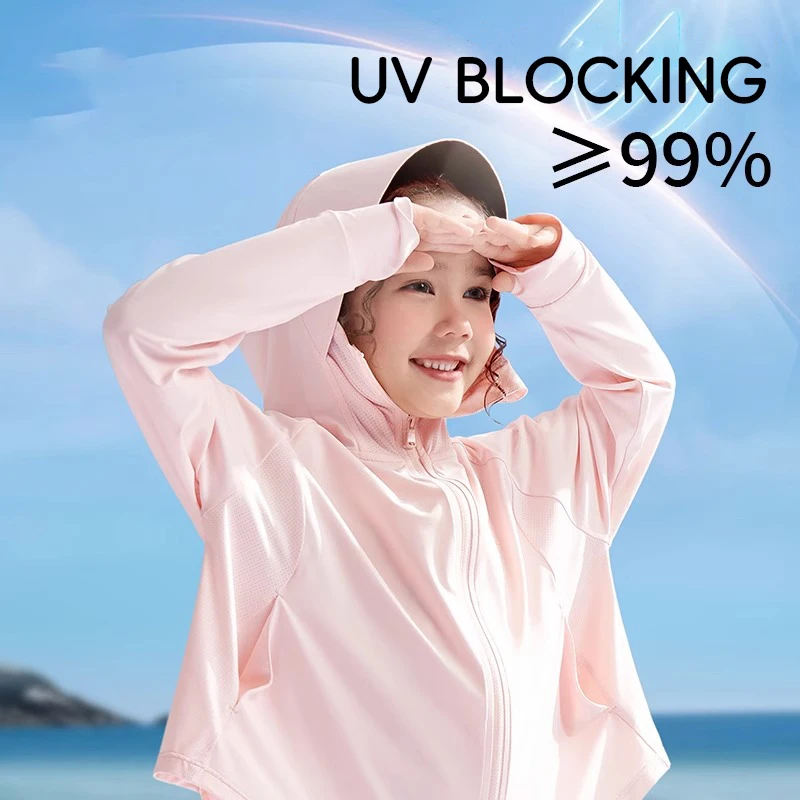 معطف واقٍ شمسي سريع الجفاف ومسامي للأطفال، مناسب ل...