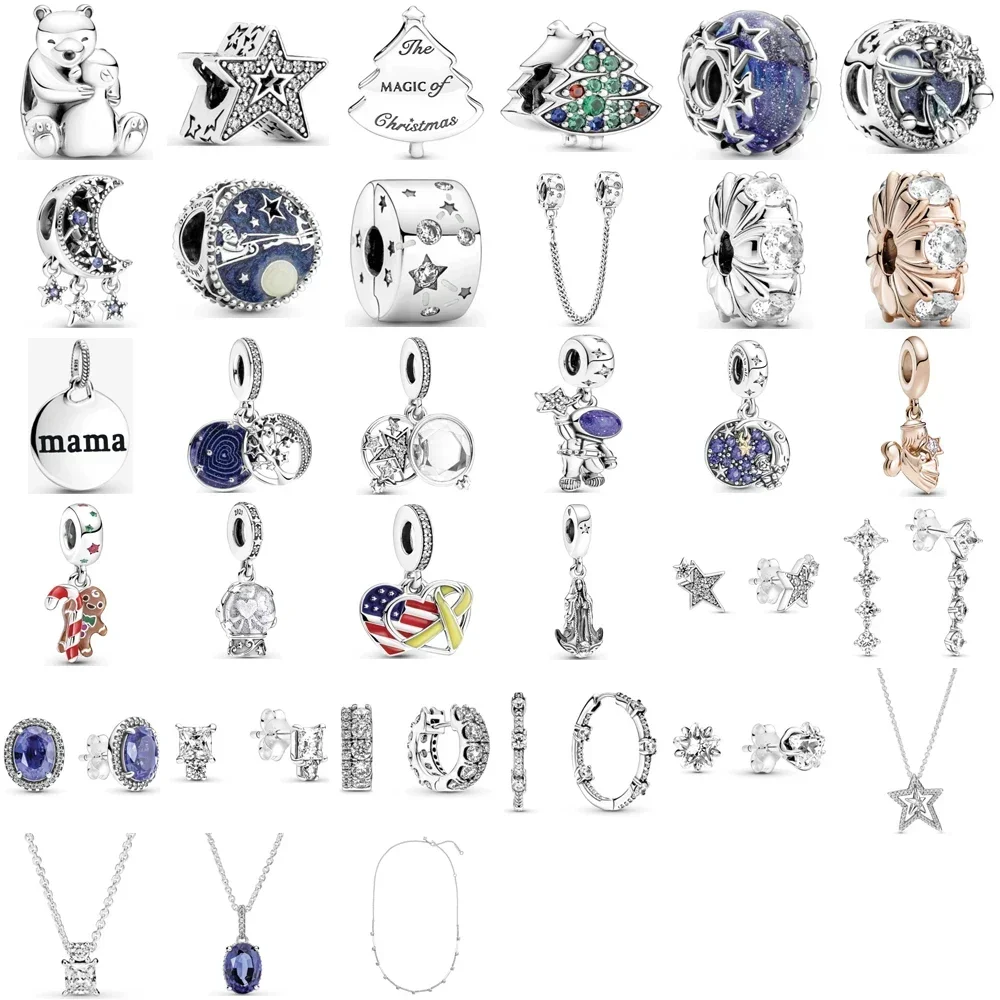

NEW 2021 100% 925 Sterling Silver Winter 2021 Collection Pendant Charm Fit DIY Women Bracelet Necklace Original Fashion Jewelry
