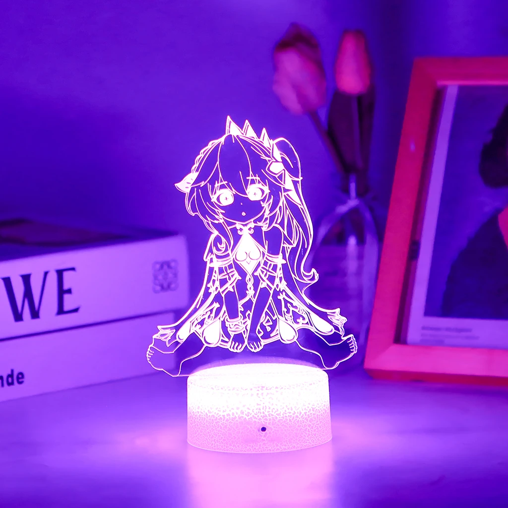 Anime 3d led night light criança meu herói academia sunset lâmpada