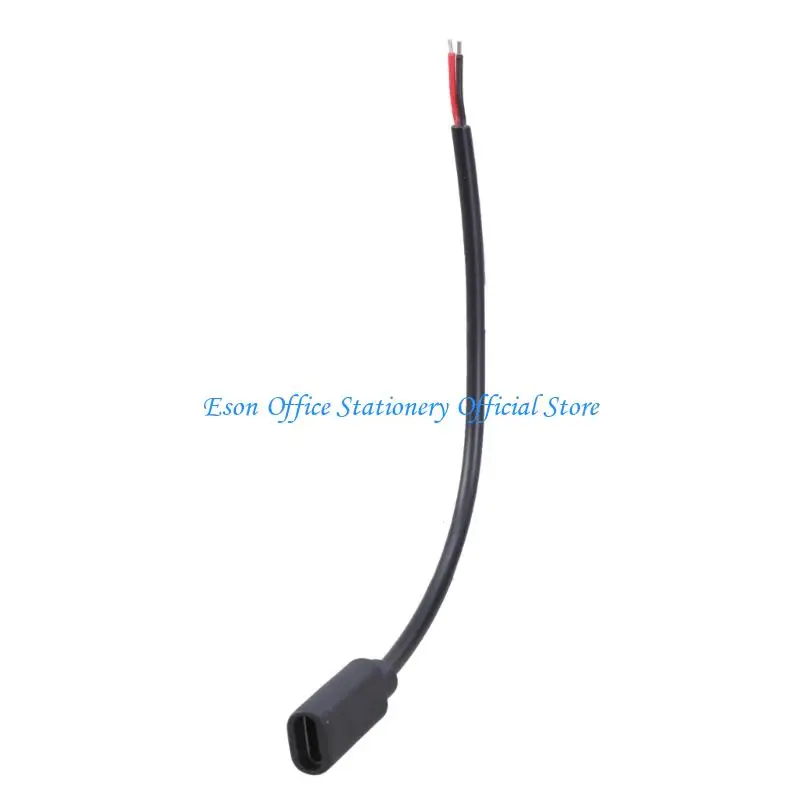 G8DC 15cm/100cm 피그테일 USB C 장비용 2선 연장 전원 케이블 유형-C 암-2핀 베어 와이어 오픈 엔드 커넥터