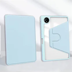 Premium 360° Rotating Acrylic Stand Case with Pencil Holder for MatePad Pro 13.2 (Sky blue)