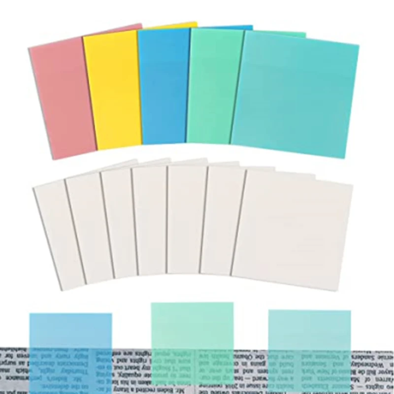 Creative Transparent PET Sticky Notes - 50 Sheets - Planner & Stationery Supplies