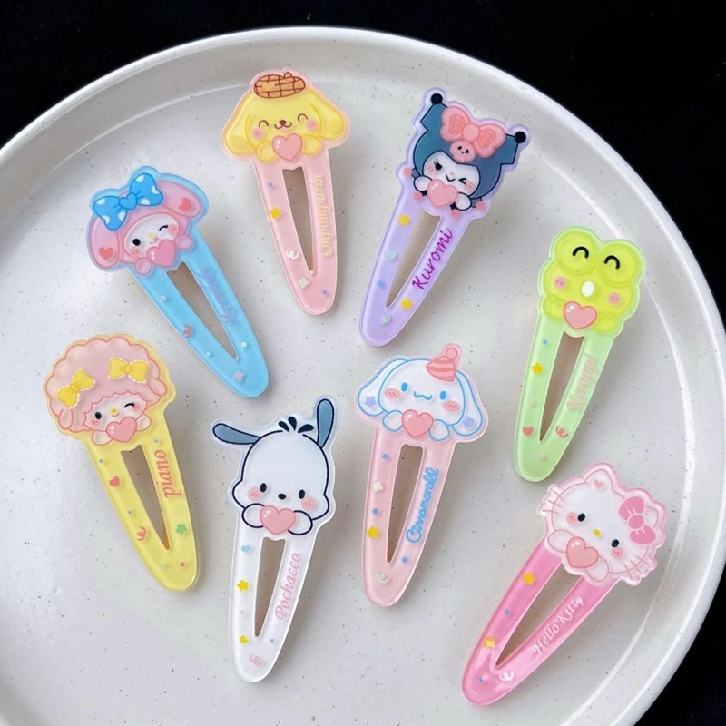 

Sanrio kawaii anime cartoon peripheral holding duckbill clip ins new fashion bangs seaside clip foreign style headwear wholesale