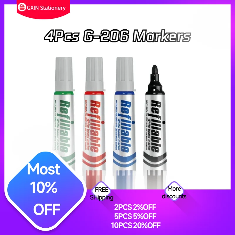 Gxin G206 4Pcs Dry Erase Markers Back to School Useful Offices