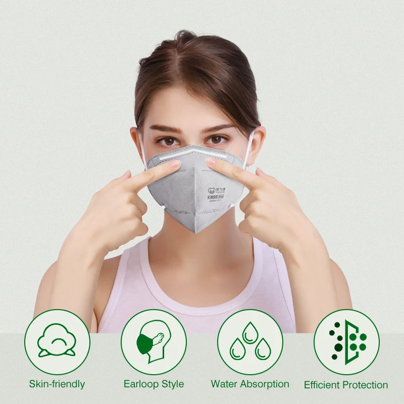 KN95 Mask POWECOM Activated Carbon kn95mask Safety and Breathable Face Masks Protective Anti-Dust Mouth Mask Mascarilla 2