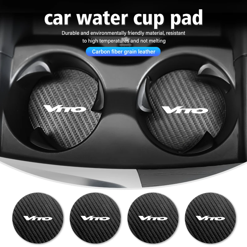 Car Non-slip Water Cup Bottle Mat Holder Anti-slip Pads 2Pcs For Benz W124 W203 W204 Vito Sprinter Viano W639 W638 V Class