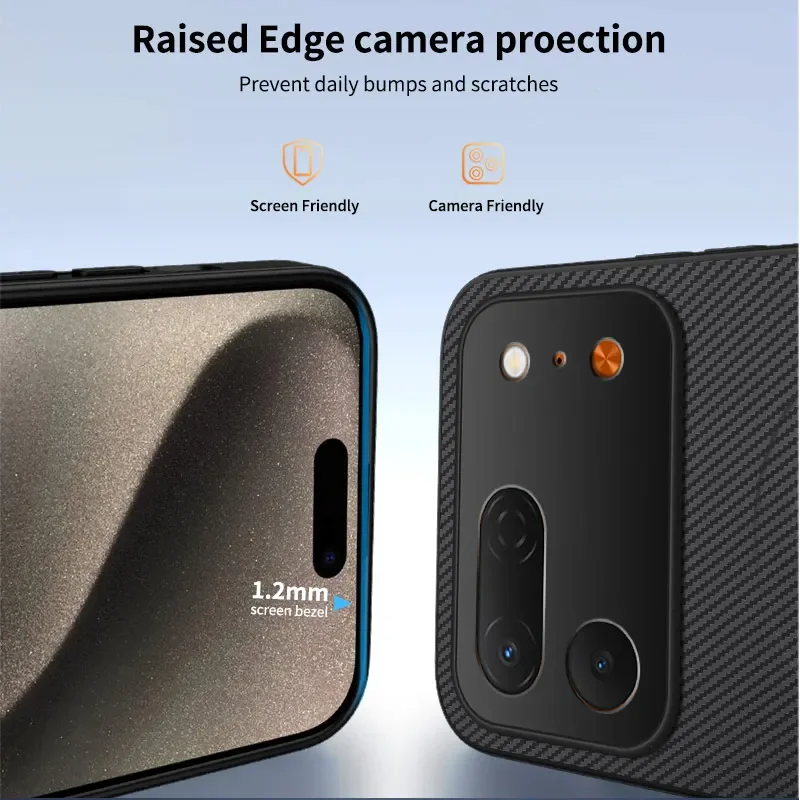 Magnetic Luxury Carbon Fiber Texture Matte Shockproof Case Cover