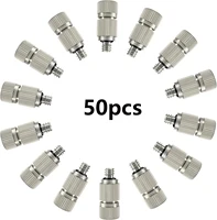 50pcs Outdoor Anti-drip Fogging Spray Head Outdoor Cooling Misting System Nozzle, UNC 10/24 Stainless Steel Misting Nozzles 1