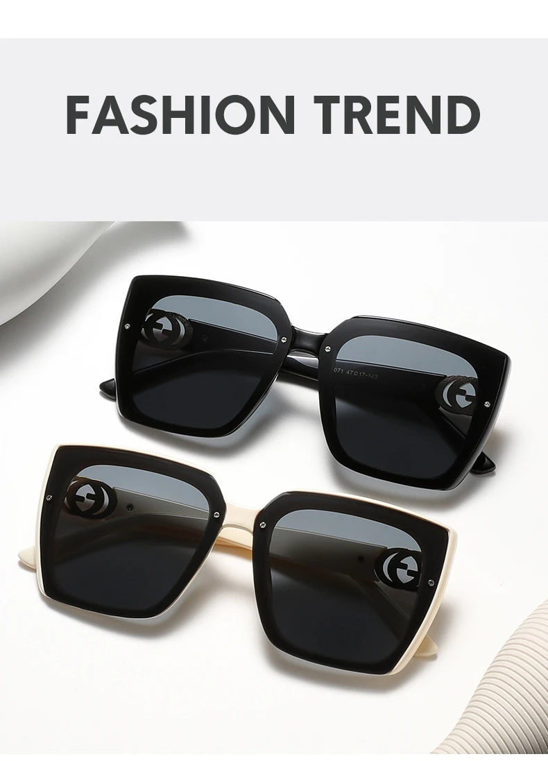Vintage Overized Square Sunglae Women For Men Claic Big Frame Trending Sun Glae UV400  Brand Deigner_voghion.com
