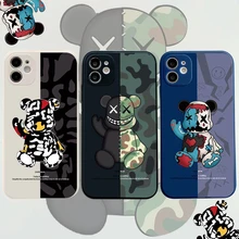 

Luxury Land Army Bear For Apple iPhone 13 12 11 Pro 12 13 Mini X XR XS Max SE 5 6 6s 7 8 Plus Phone Case Silicone Covers Fundas