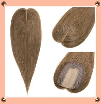 10x14cm Hair Toppers European Women Topper Hair Prosthesis Woman Human Hair Natural Hair Wigs Silk Base Clip In Hair Extensions