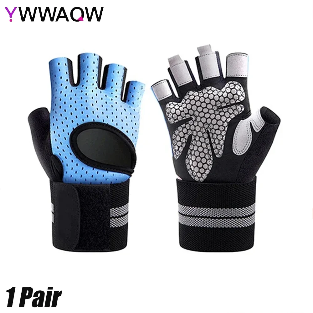 Fingerless Gym Training Gloves for Men Women Cycling Gloves Sports Fitness Motorcycle Mtb Anti-slip Gloves Bicycle Accessories