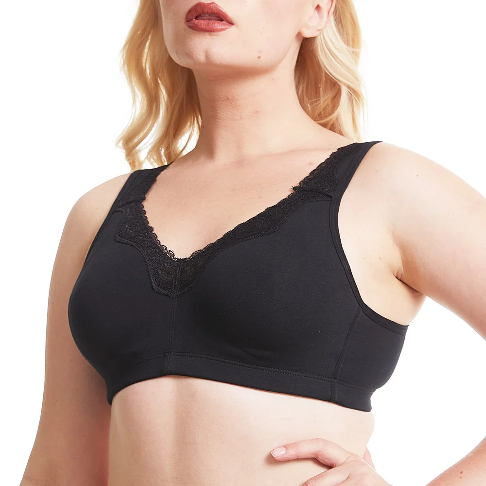 BCHRAYIUP Women's Plus Size Bra Full Coverage Non-Wired Non-Padded Minimizer Cotton Bra 34 36 38 40 42 44 46 48 50 52 ABCDEFG 3