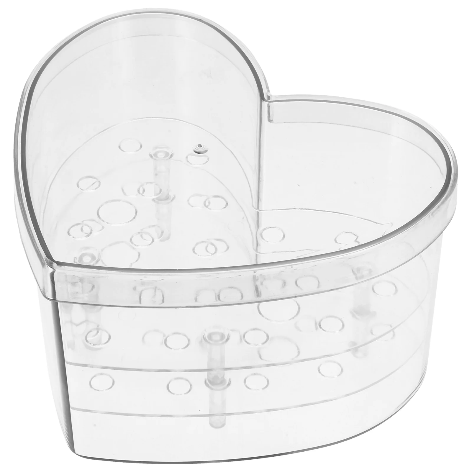 

Clear Acrylic Flower Vase Heart Shaped Flower Box 19 Holes Floral Decorative Centerpiece Rose Pots Stand Wedding Valentines Day