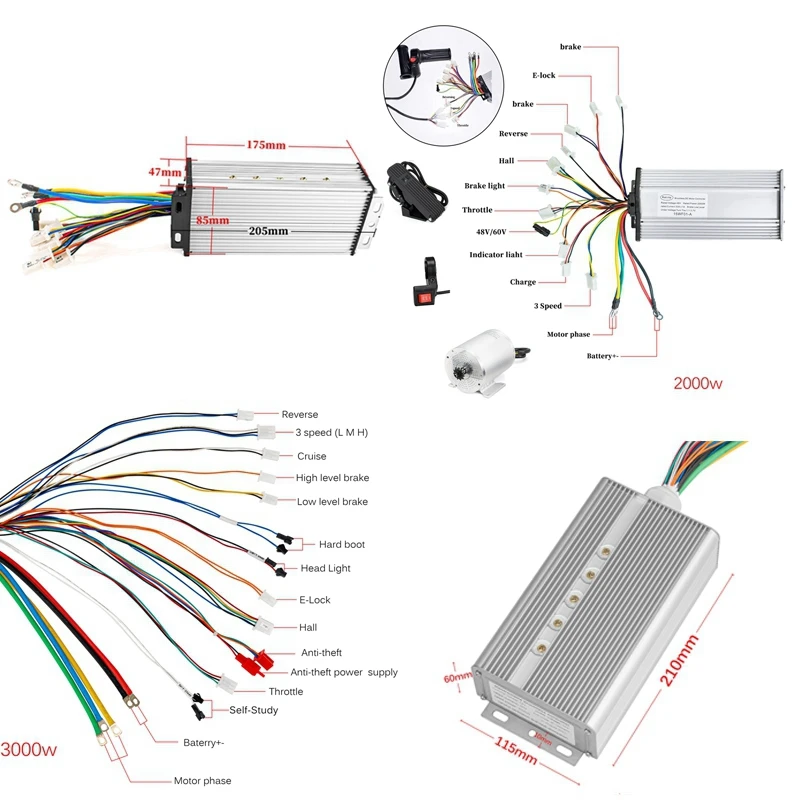 Ebike Motor 48v Brushless Motor 2000w Bike Engine Kit Electric Scooter 3000w Electric Scooter 1000w