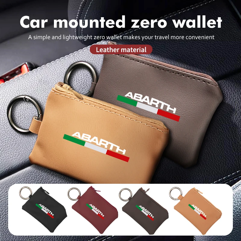 Portachiavi In Pelle Per Auto Portachiavi Con Cerniera Accessori Per Portafoglio Per Abarth 595 Abarth 500 Abarth 124 Spider 4 S
