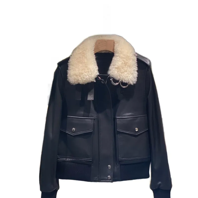 Tea Black Slim Fit Double Pocket Buttoned Coat main image 1