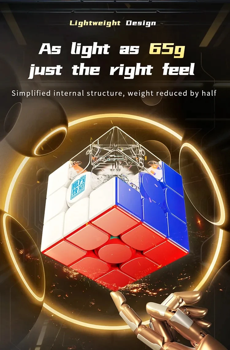 Moyu rs3m v5 3x3 magnetisch magisch geschwindigkeit würfel profession elle zappel spielzeug rs3 m 2023 v5 cubo magico puzzle – Detail 3